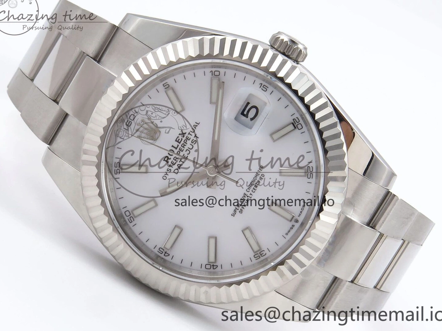 DateJust Dial on White Best 126334 41 Stick A3235 EWEF Bracelet Edition Oyster 0417